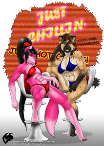 Commission: Adeola & Selenica - for Shakattax by Ghostwolf36