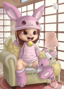 Flufbunny costume and flufbunny.. by Tricksta