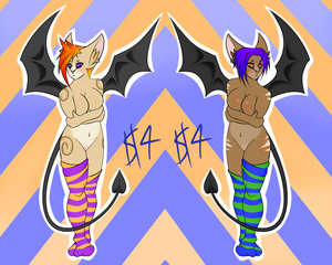 Batty Hybrid Adopts :3  [OPEN] by BlackthornTiger