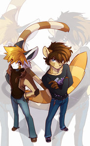 Two striped tails by Peritian