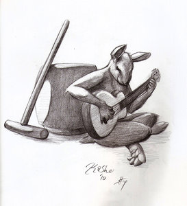 The Mochi Pounding Rabbit Slacks Off by KaShe