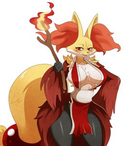 Delphox as Mai Shiranui by sssonic2