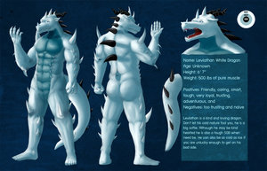 Leviathan White Dragon Reference Sheet by Fenrirwolfen