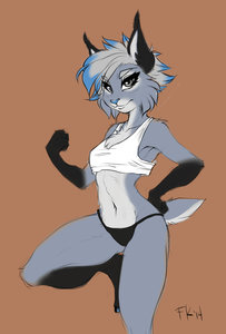 Punk Lynx Girl by fluffKevlar
