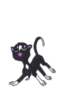 Tuxedo alien cat adoptable by picklejuice