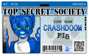 IdentiFur - Anthrocon 2014 Badge by Crashdoom
