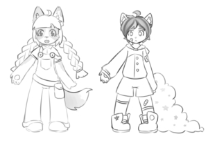 Annabelle and Hikaru by PrincessPochi