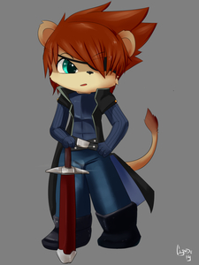 Keythi the lioness swordsman by clyndemoon