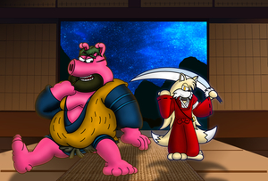 Halloween 2014 with Ninetails2000	 by Kopykat90