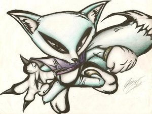 "Anirue" -The Dark AquaFox- by UTXShapeShifter