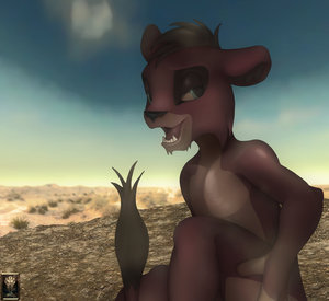 A Lion With Dust by Atlasfield