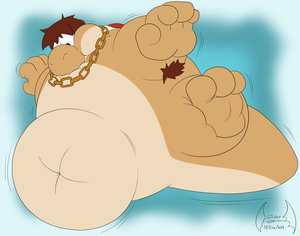 Commission: Fory yoshi inflated! by silverdragon