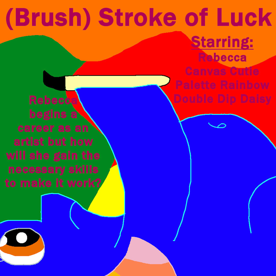 Pudgyville "(Brush) Stroke of Luck" Movie Poster by MasterMarik