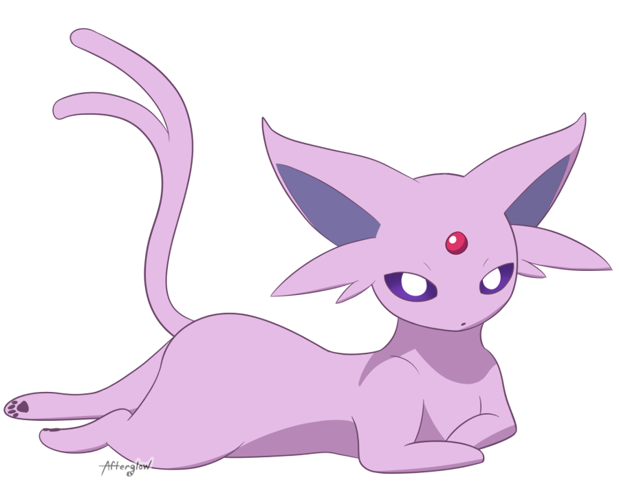 Lounging Espeon by Afterglow