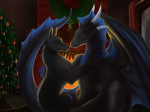 Karis and Shadow christmas eve by Etriuswhite