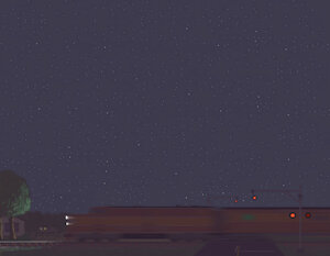 Southern Pacific Passenger Passing Through Duran, N.M. by moyomongoose