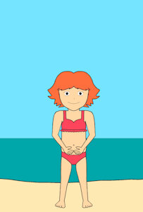 Ponyo drumming her belly by NatGallery