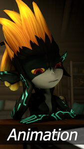 Midna is waving (animation) (sound) by Margevonn