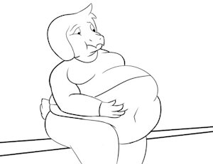 Animation - Asriel Belch by Bauchie