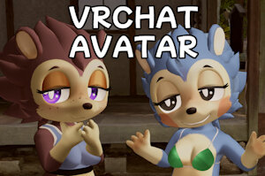 VRChat Avatar - Quil the Hedgehog by C0C0Puffs