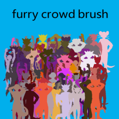 Furry Crowd Brush (Stationary+Moving) [Free Clip Studio Paint asset] by Atrolux