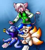 miss fiddle's cub sitting by lepkitty