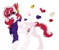 Cupidite by Ajue - female, reference sheet, horse, pony, oc, my little pony, mlp, pegasus, my little pony friendship is magic, mlp;fim, oc pony, feather boa, oc;cupidite