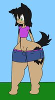 Kizzy McDonnle  by BabyGirlVivian - male, cubs, human, african wild dog, huge hips