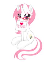 LawyResearch by Potzm - female, glasses, cuteness, solo, unicorn pony, my little pony:friendship is magic, pony oc, mlp oc, potzm, lawyresearch
