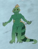 Haskell Iguan by TimelordDragon - male, reptile, solo, reference, iguana