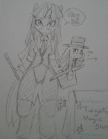 Twilight's magic show sketch by joykill
