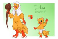Reference sheet (From Tailbiter) by AddtionalHyenas - diaper, cute, cub, male, bird, clean, avian, fantasy, final fantasy, chocobo