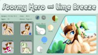 Hero Ref Sheet and Lime Breeze Ref Sheet by rayhiros - female, male, pony, pegasus, my little pony friendship is magic, mlp fim, rayhiros, stormy hero, ray hiros, lime breeze
