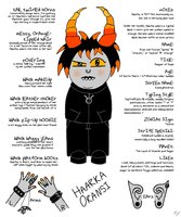 Reference: Haarka Oransi by HamatoKameko - comic, fanart, female, game, alien, monster, troll, horns, zodiac, webcomic, homestuck, ms paint adventures, taurus, andrew hussie