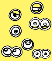Minion eyes by asuraludu - female, male, eyes, nails, other, minion, despicable me