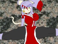 Sharon Lyra Mousie (CyberDyne) by BananaPantsParade - female, mouse, ninja, blind, mousette, splits, sharon mousie, wildrider
