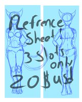Open 3 slots Refrence Sheet Commissions! 20$USD by Serendipityxx - dragon, feline, female, wolf, horse, bird, alien, reptile, donkey, sheet, reference, any, species, custom, femboys