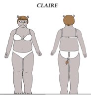 Bonnie and CO: Claire Horn Reference sheet by BonnieandCo - female, underwear, milf, rhinoceros, female/solo