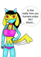 Busty JTR (Genderbent) by OneUnknownGlacey - female, pokemon, riolu, busty, genderbent, ocs
