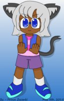 Minta Mizuki Mio by PrinceZucanki - cat, female, glasses, loli, magical, catgirl, cat girl, original character, dark skin, minta