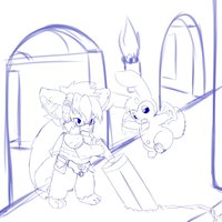 WIP - "You cant take that..." by Bluepaw - sketch, kemono, sword, bunny, male, wip