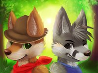 Holiday by Hirousan - forest, cute, wolf, male, hat, anthro, wolves, holiday, furry, canid, anthropomorphic, artwork (digital), hirou-san, hirousan