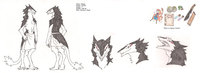 Hakuya Character Sheet by Cinix - female, character sheet, clean, plushy, sergal, nevrean