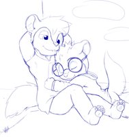 Alvin and Simon practice... by Bluepaw - male, sleeping, chipmunks, snuggle, alvin and the chipmunks