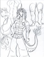 Dragon for a buddy's... by Rumble - dragon, male, character sheet