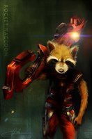 Rocket Raccoon by Hirousan - raccoon, rocket, gun, marvel, rocket raccoon, big weapon, hirou-san, hirousan, the guardian of the galaxy