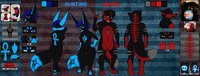 Hunting And Halon Ref by TheHuntingWolf - cute, female, wolf, male, jackal, wolves, love, couple, goth, punk, ref, mates, hunting, refsheet, mate, halon, wolfjackal, thehuntingwolf