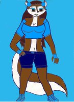 Snowy Husky by SnowyJeleciaHusky - sketch, female, anthro, siberian husky, digital art, paint tool sai, snowy husky
