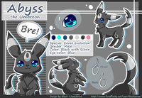  Abyss's Ref. Sheet by blackeevee - cute, commission, reference sheet, pokemon, kawaii, fur, furry, ref, umbreon, eevee, abyss, eeveelution, blacky, pm, eievui