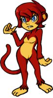 Monkey Girl by InkyFrog - female, character sheet, monkey, original character